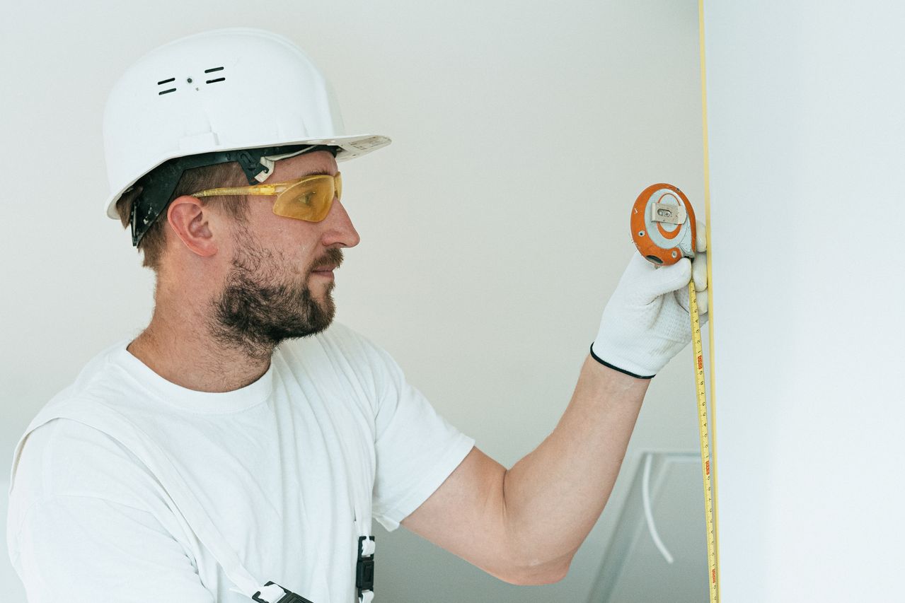 Professional contractor at work